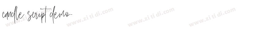 candle script demo字体转换